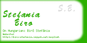 stefania biro business card